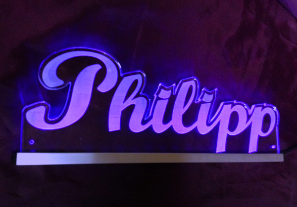 IHR NAME   LED SCHILD Philipp - ODER IHR WUNSCHNAMEN 12V, 24V - Geschenkidee© | eBay