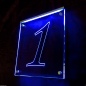 Mobile Preview: LED Hausnummer, LED Gravur Leuchtschild, Ziffer - Nummer " 1 "