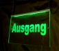 Preview: LED Hinweisschild Gravur “Ausgang" Info-Schild Signalschild Werbeschild Leuchtschild