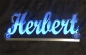 Mobile Preview: LED Wunschname " Herbert " LED Leuchtschild, LED Namensschild, Truckerschild