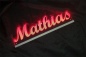 Preview: Ihr LED Wunschname " Mathias " LED Leuchtschild, LED Namensschild