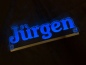 Mobile Preview: Ihr LED Wunschname " Jürgen " LED Leuchtschild, LED Namensschild