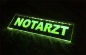 Preview: LED Leuchtschild, Einsatzschild " Notarzt " Gravur