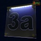 Mobile Preview: LED Hausnummer Ziffer "3a" - Hausnummernleuchte Außenwandleuchte Außenlampe Leuchtschild