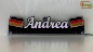 Preview: LED Namensschild Symbolik Flagge Deutschland BRD Gravur "Andrea" oder Wunschname + beliebige Fahne horizontal dreifarbig als Konturschnitt - Truckerschild Neonschild Leuchtschild
