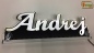 Mobile Preview: Ihr LED Wunschname "Andrej" Namensschild Leuchtschild Truckerschild als Konturschnitt