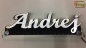 Preview: Ihr LED Wunschname "Andrej" Namensschild Leuchtschild Truckerschild als Konturschnitt