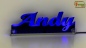 Mobile Preview: Ihr LED Wunschname "Andy" Namensschild Leuchtschild Truckerschild