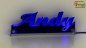 Preview: Ihr LED Wunschname "Andy" Namensschild Leuchtschild Truckerschild