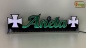 Preview: LED Namensschild Symbolik Eisernes Kreuz Gravur "Aneta" oder Wunschname als Konturschnitt - Truckerschild Neonschild Leuchtschild