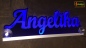 Preview: Ihr LED Wunschname "Angelika" Namensschild Leuchtschild Truckerschild als Konturschnitt