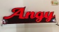 Preview: Ihr LED Wunschname "Angy" Namensschild Leuchtschild Truckerschild als Konturschnitt