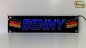 Preview: LED Namensschild Symbolik Flagge BRD Gravur "BENNY" oder Wunschname + beliebige Fahne horizontal dreifarbig als Rechteckplatte - Truckerschild Neonschild Leuchtschild