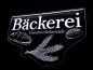 Preview: LED Werbeschild Firmenschild Gravur "Bäckerei Handwerksbetrieb" - Ladenschild Leuchtreklame Leuchtschild