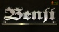 Preview: LED Namensschild Gravur "Benji" oder Wunschname in Frakturschrift Altdeutsch als Konturschnitt - Truckerschild Neonschild Leuchtschild