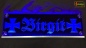Mobile Preview: LED Namensschild Symbolik Eisernes Kreuz Gravur "Birgit" oder Wunschname als Konturschnitt - Truckerschild Neonschild Leuchtschild
