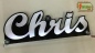 Preview: Ihr LED Wunschname "Chris" Namensschild Leuchtschild Truckerschild