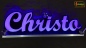 Preview: Ihr LED Wunschname "Christo" Namensschild Leuchtschild Truckerschild als Konturschnitt