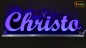 Preview: Ihr LED Wunschname "Christo" Namensschild Leuchtschild Truckerschild als Konturschnitt