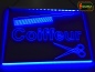 Preview: LED Werbeschild Firmenschild Gravur "Coiffeur Friseur" Arztschild Kanzleischild Ladenschild Praxisschild Leuchtreklame Leuchtschild