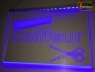 Preview: LED Werbeschild Firmenschild Gravur "Coiffeur Friseur" Arztschild Kanzleischild Ladenschild Praxisschild Leuchtreklame Leuchtschild