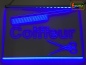 Preview: LED Werbeschild Firmenschild Gravur "Coiffeur Friseur" Arztschild Kanzleischild Ladenschild Praxisschild Leuchtreklame Leuchtschild