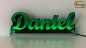 Preview: Ihr LED Wunschname "Daniel" Namensschild Leuchtschild Truckerschild