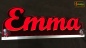 Mobile Preview: Ihr LED Wunschname "Emma" Namensschild Leuchtschild Truckerschild als Konturschnitt