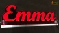 Preview: Ihr LED Wunschname "Emma" Namensschild Leuchtschild Truckerschild als Konturschnitt