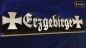 Preview: LED Namensschild Symbolik Eisernes Kreuz Gravur "Erzgebirge" oder Wunschname als Konturschnitt - Truckerschild Neonschild Leuchtschild