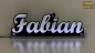 Preview: Ihr LED Wunschname "Fabian" Namensschild Leuchtschild Truckerschild als Konturschnitt