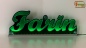 Mobile Preview: Ihr LED Wunschname "Farin" Namensschild Leuchtschild Truckerschild als Konturschnitt