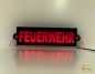 Preview: LED Leuchtschild, Einsatzschild " Feuerwehr " als Gravur