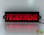 Preview: LED Leuchtschild, Einsatzschild " Feuerwehr " als Gravur