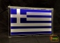 Mobile Preview: LED Mottoschild Gravur "Flagge Griechenland" Dekoschild, LKW Rückwandschild, Wandbild, Truckerschild, Leuchtschild