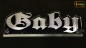 Preview: LED Namensschild Gravur "Gaby" oder Wunschname in Frakturschrift Altdeutsch als Konturschnitt - Truckerschild Neonschild Leuchtschild