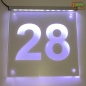 Preview: LED Hausnummer Ziffer "28" - Hausnummernleuchte Außenwandleuchte Außenlampe Leuchtschild