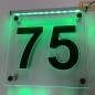Preview: LED Hausnummer Ziffer "75" - Hausnummernleuchte Außenwandleuchte Außenlampe Leuchtschild
