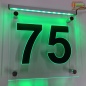 Preview: LED Hausnummer Ziffer "75" - Hausnummernleuchte Außenwandleuchte Außenlampe Leuchtschild