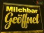 Preview: LED Hinweisschild "Geöffnet + Firmenname" | Acrylglas Leuchtschild