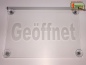 Preview: LED Hinweisschild Gravur “Geöffnet" Info-Schild Signalschild Werbeschild Leuchtschild