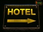 Mobile Preview: LED Orientierungsschild "Hotel + Pfeil" oder Ihr Text + Richtung - Hinweisschild Navigationsschild Wegschild Wegweiser Leuchtschild - Kopie