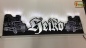 Preview: "LED Namensschild Detailzeichnung Zugmaschine Gravur ""Heiko"" oder Wunschname in Frakturschrift Altdeutsch als Konturschnitt - Truckerschild Neonschild Leuchtschild"