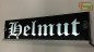 Preview: LED Namensschild Gravur "Helmut" oder Wunschname in Frakturschrift Oldenglish auf Rechteckplatte - Truckerschild Neonschild Leuchtschild