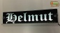 Preview: LED Namensschild Gravur "Helmut" oder Wunschname in Frakturschrift Oldenglish auf Rechteckplatte - Truckerschild Neonschild Leuchtschild