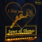 Preview: LED Aufsteller Herz "I love you + Wunschnamen" Geschenk Liebe Lampe Leuchtschild