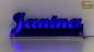 Preview: Ihr LED Wunschname "Janina" Namensschild Leuchtschild Truckerschild als Konturschnitt