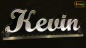 Preview: Ihr LED Wunschname "Kevin" Namensschild Leuchtschild Truckerschild