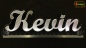 Preview: Ihr LED Wunschname "Kevin" Namensschild Leuchtschild Truckerschild