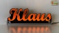 Preview: Ihr LED Wunschname "Klaus" Namensschild Leuchtschild Truckerschild als Konturschnitt